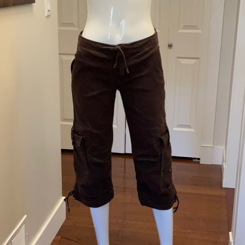 PRANA Women’s Brown Cargo Capris Size 8